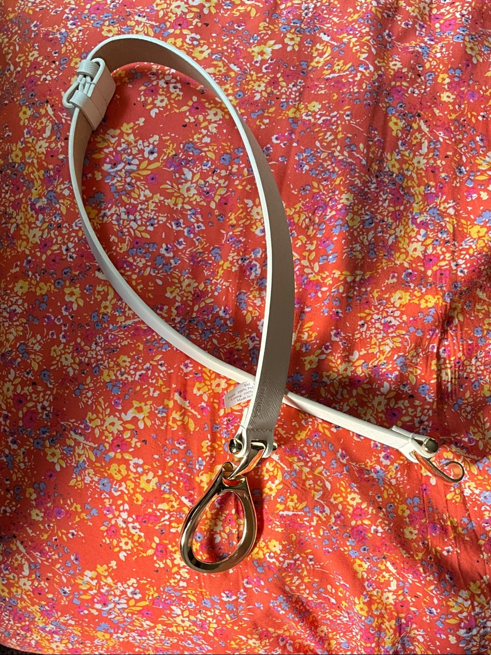 Via Spiga White Belt with Gold Hardware - S/M - Picture 1 of 2